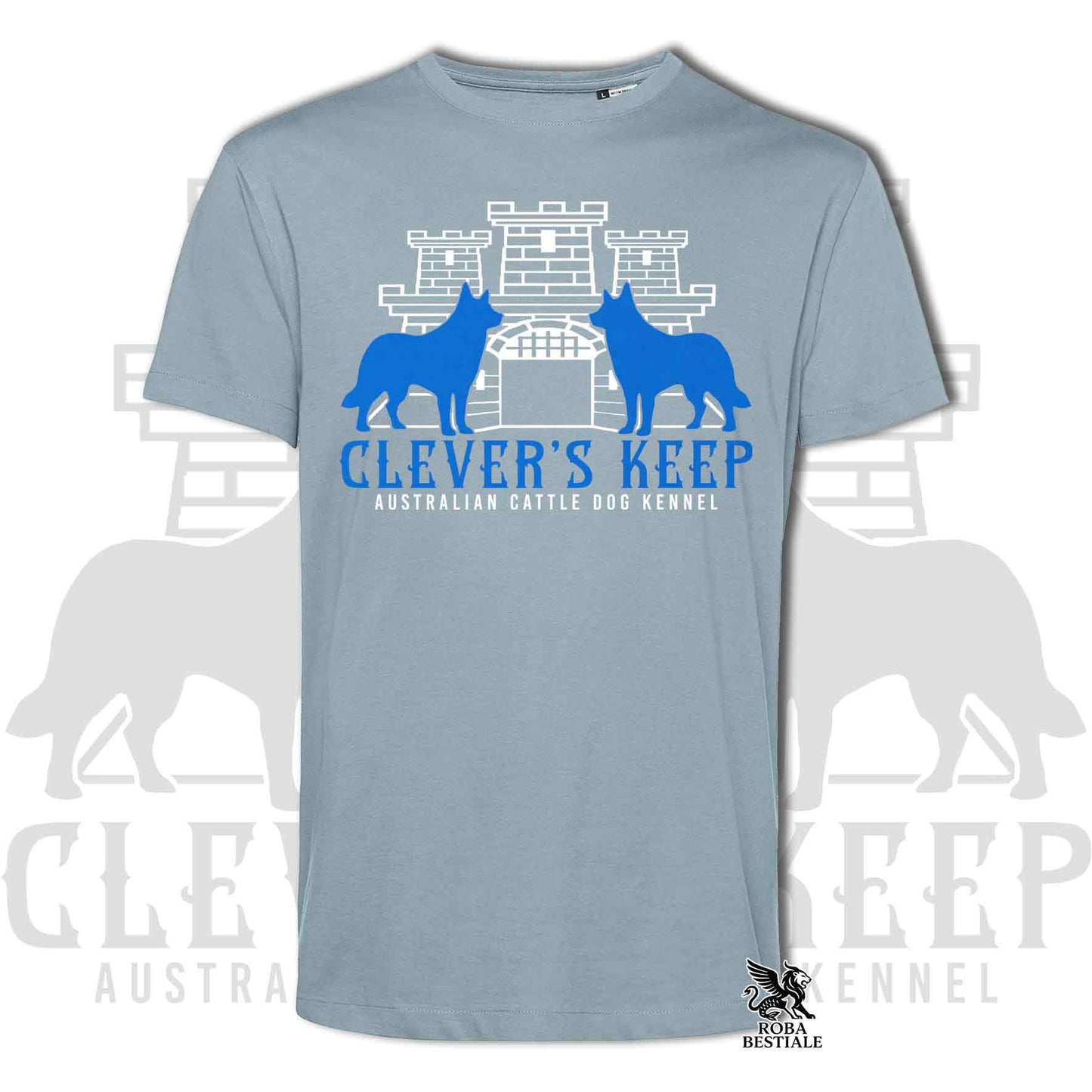 CLEVER'S KEEP T-shirt - NEON BLUE print - Men or Women, in many colours - from XS to 5XL