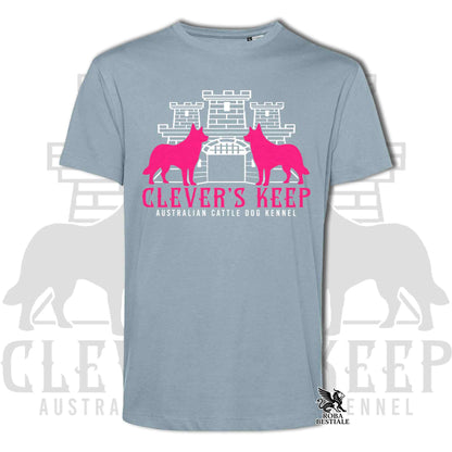 CLEVER'S KEEP T-shirt - NEON PINK print - Men's or Women's, in many colors - from XS to 5XL