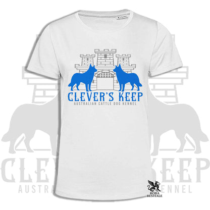 CLEVER'S KEEP T-shirt - NEON BLUE print - Men or Women, in many colours - from XS to 5XL