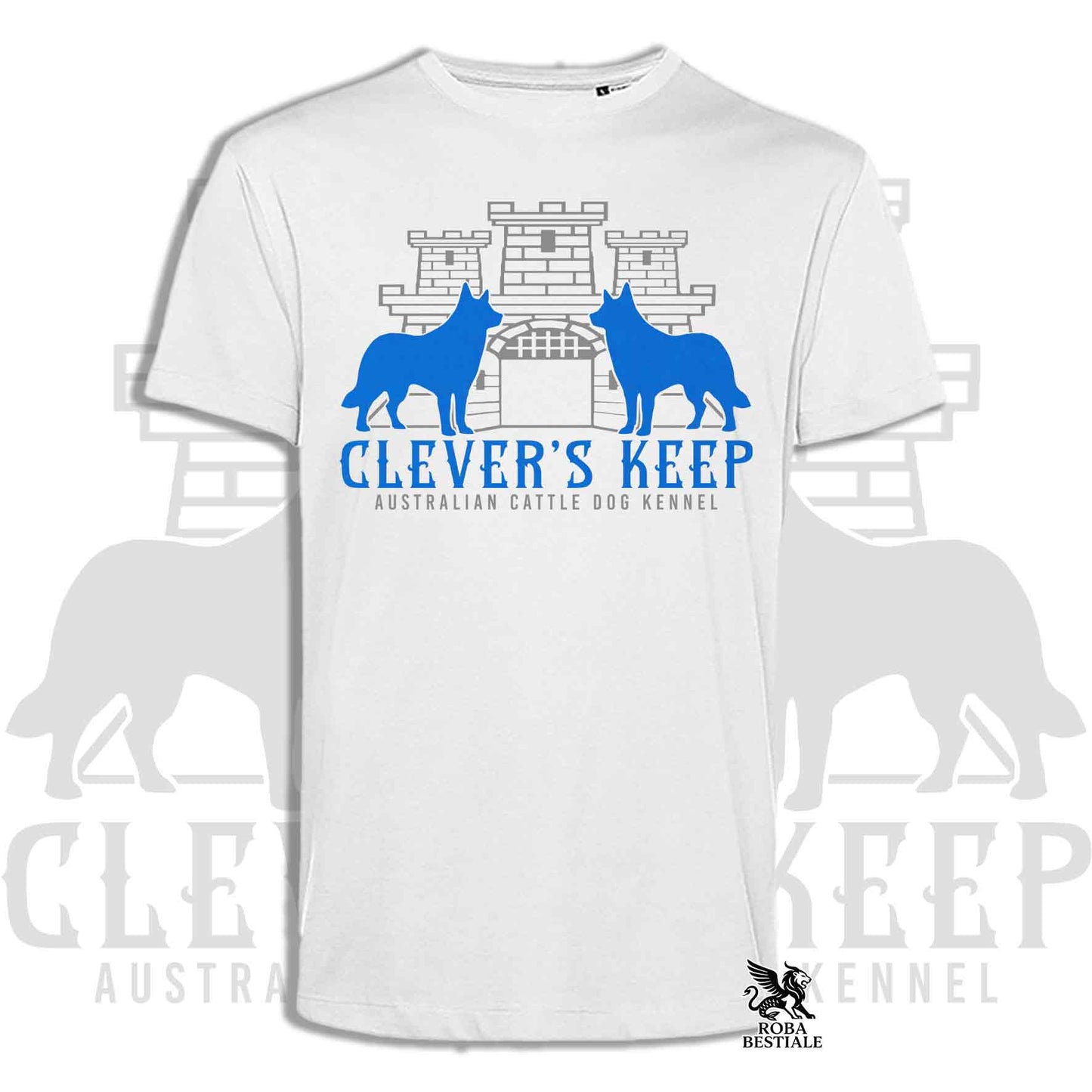 CLEVER'S KEEP T-shirt - NEON BLUE print - Men or Women, in many colours - from XS to 5XL