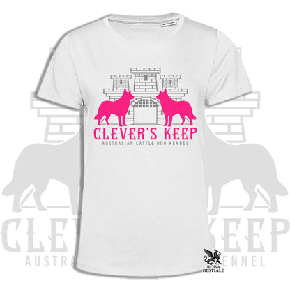CLEVER'S KEEP T-shirt - NEON PINK print - Men's or Women's, in many colors - from XS to 5XL