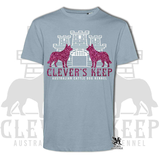 T-shirt CLEVER'S KEEP - dettagli GLITTER PINK - Uomo o Donna, in tanti colori - dalla XS alla 5XL