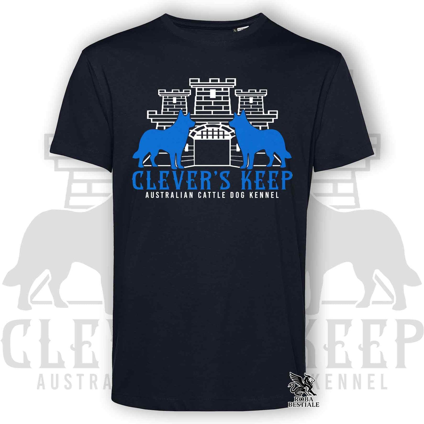CLEVER'S KEEP T-shirt - NEON BLUE print - Men or Women, in many colours - from XS to 5XL