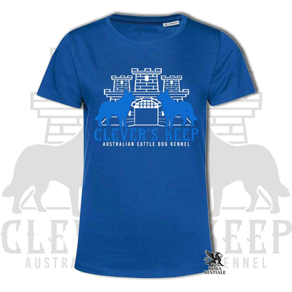 CLEVER'S KEEP T-shirt - NEON BLUE print - Men or Women, in many colours - from XS to 5XL