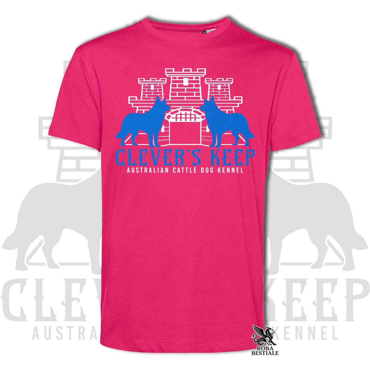 CLEVER'S KEEP T-shirt - NEON BLUE print - Men or Women, in many colours - from XS to 5XL