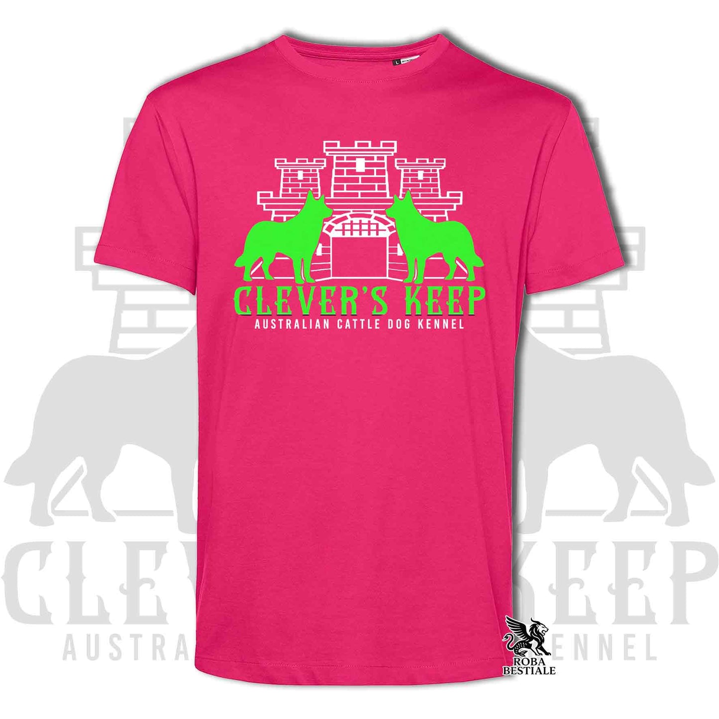 CLEVER'S KEEP T-shirt - NEON GREEN print - Men or Women, in many colors - from XS to 5XL