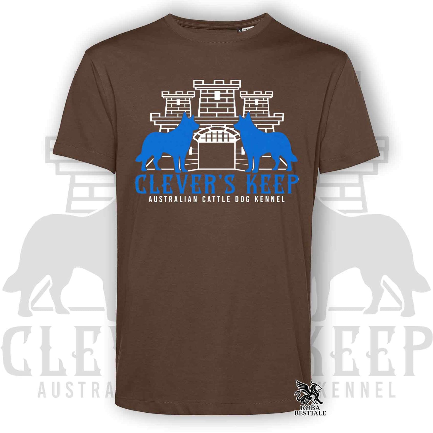 CLEVER'S KEEP T-shirt - NEON BLUE print - Men or Women, in many colours - from XS to 5XL