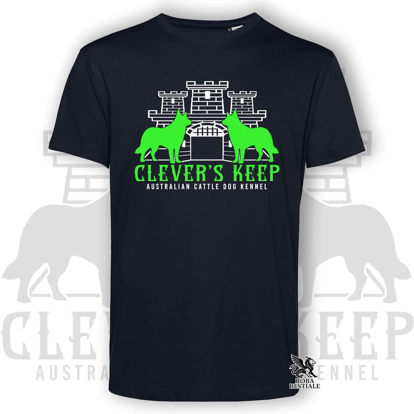 CLEVER'S KEEP T-shirt - NEON GREEN print - Men or Women, in many colors - from XS to 5XL