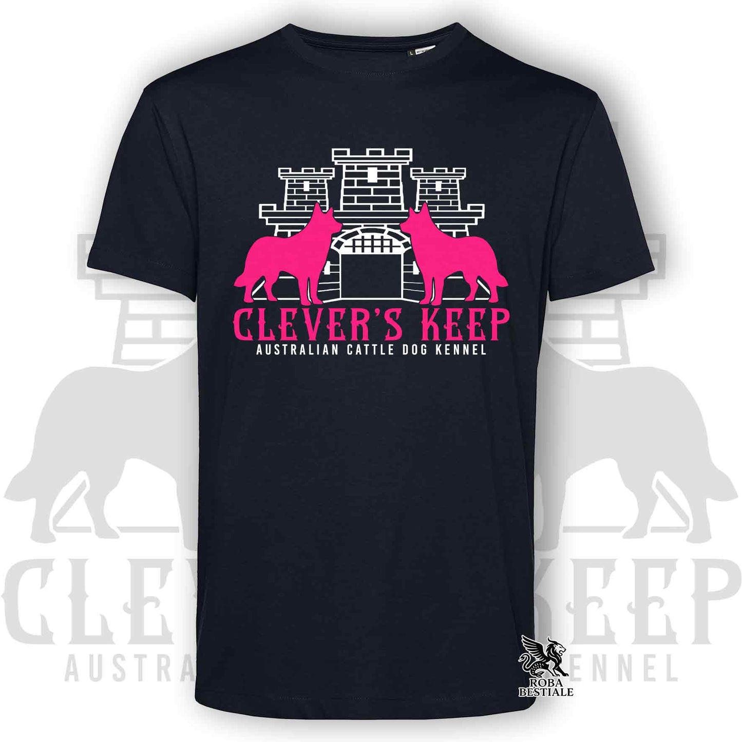 CLEVER'S KEEP T-shirt - NEON PINK print - Men's or Women's, in many colors - from XS to 5XL