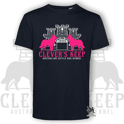 CLEVER'S KEEP T-shirt - NEON PINK print - Men's or Women's, in many colors - from XS to 5XL