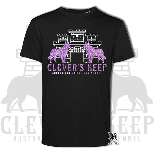 T-shirt CLEVER'S KEEP - dettagli GLITTER LAVENDER - Uomo o Donna, in tanti colori - dalla XS alla 5XL