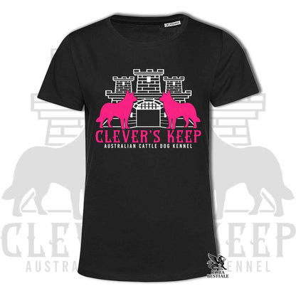 CLEVER'S KEEP T-shirt - NEON PINK print - Men's or Women's, in many colors - from XS to 5XL