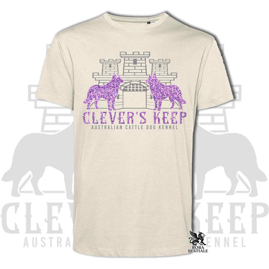 T-shirt CLEVER'S KEEP - dettagli GLITTER LAVENDER - Uomo o Donna, in tanti colori - dalla XS alla 5XL