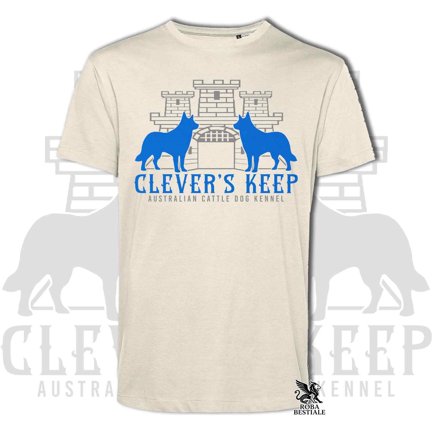 CLEVER'S KEEP T-shirt - NEON BLUE print - Men or Women, in many colours - from XS to 5XL