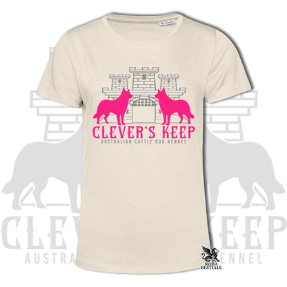 CLEVER'S KEEP T-shirt - NEON PINK print - Men's or Women's, in many colors - from XS to 5XL
