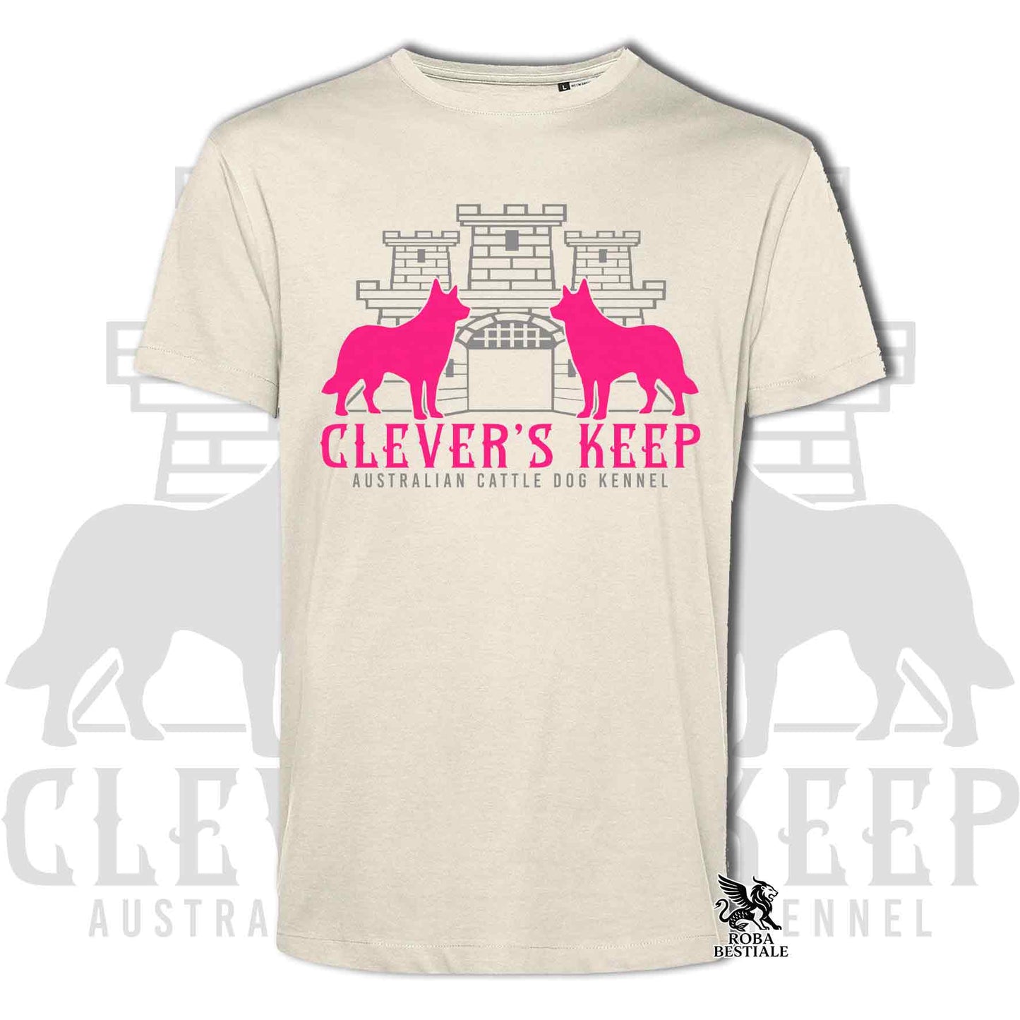 CLEVER'S KEEP T-shirt - NEON PINK print - Men's or Women's, in many colors - from XS to 5XL