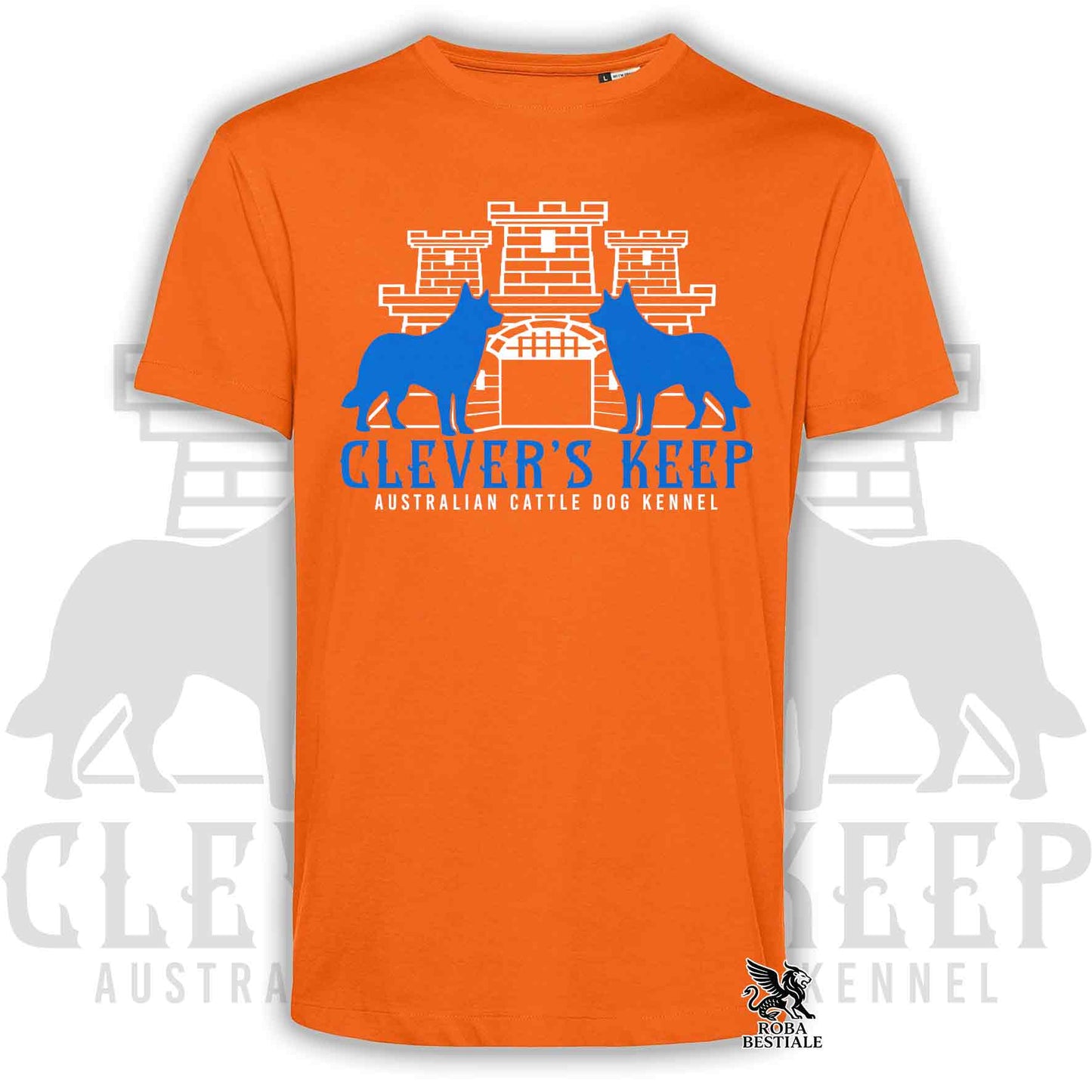 CLEVER'S KEEP T-shirt - NEON BLUE print - Men or Women, in many colours - from XS to 5XL
