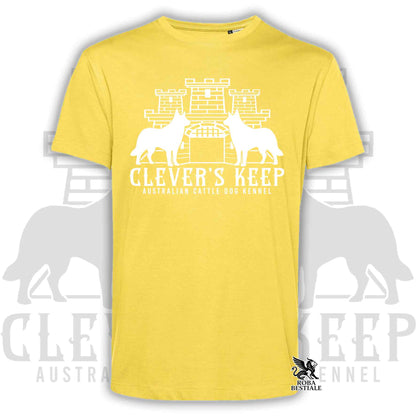 CLEVER'S KEEP T-shirt - WHITE print - Men or Women, in many colours - from XS to 5XL