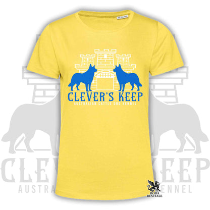 CLEVER'S KEEP T-shirt - NEON BLUE print - Men or Women, in many colours - from XS to 5XL