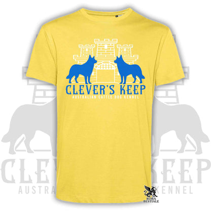 CLEVER'S KEEP T-shirt - NEON BLUE print - Men or Women, in many colours - from XS to 5XL