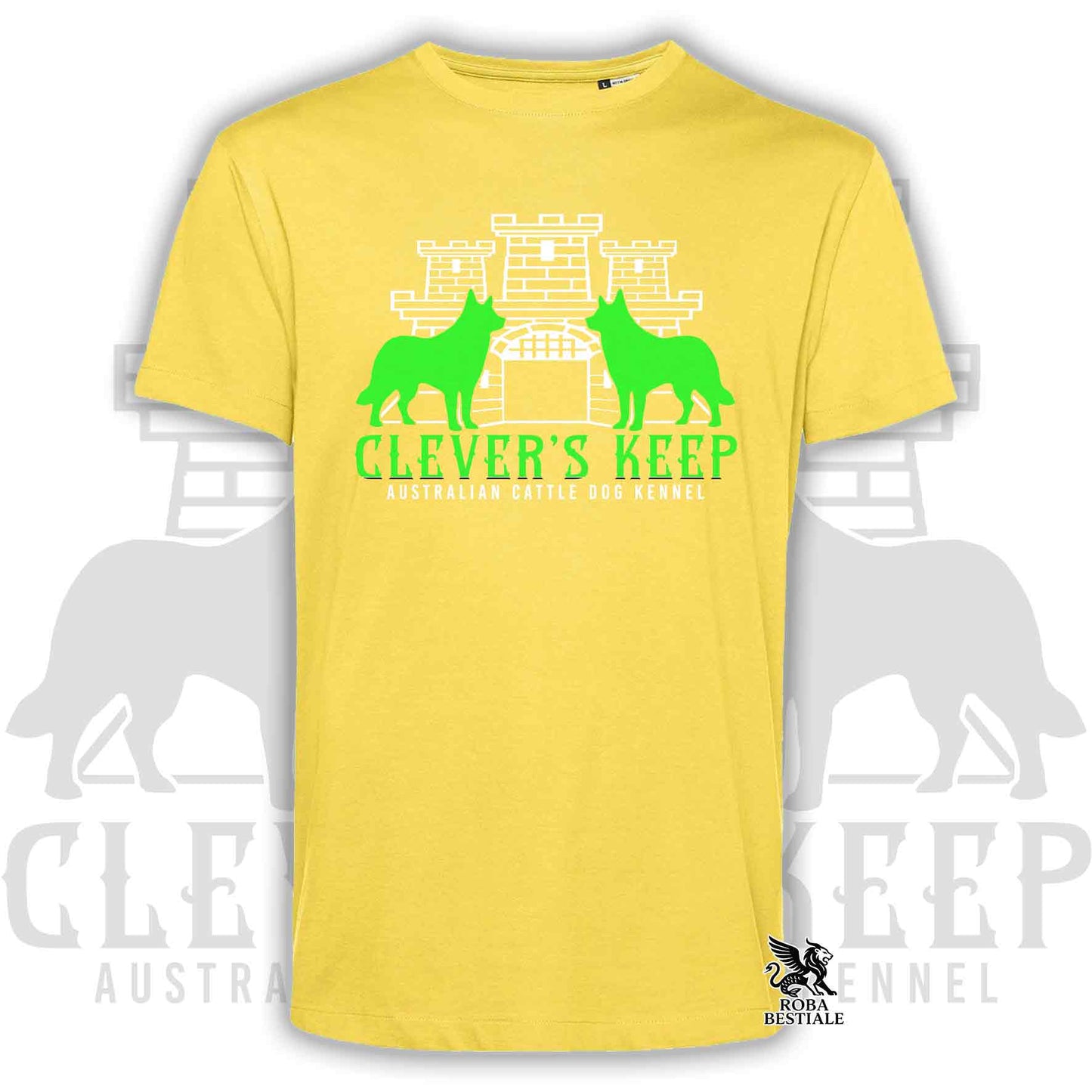 CLEVER'S KEEP T-shirt - NEON GREEN print - Men or Women, in many colors - from XS to 5XL