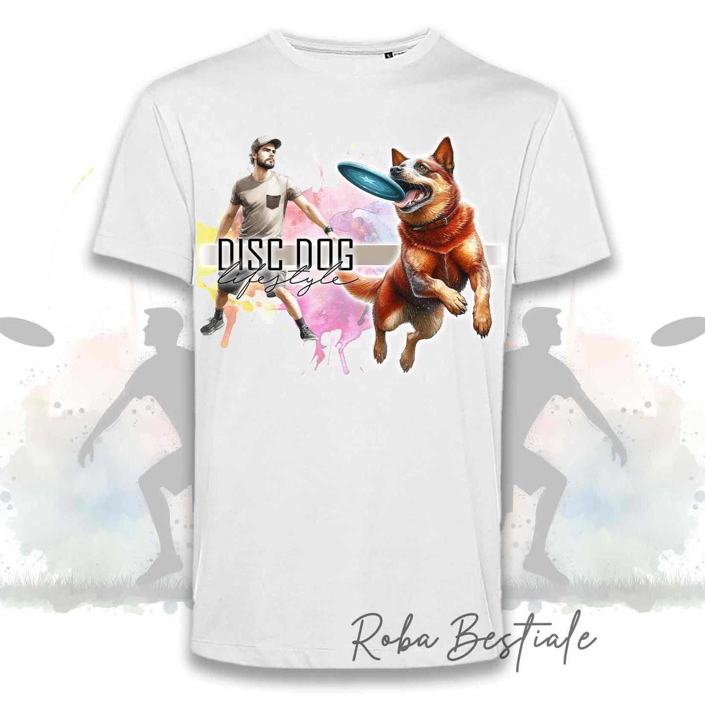 T-Shirt DISC DOG Lifestyle - AUSTRALIAN CATTLE DOG Red - Design "GIRL" o "BOY"