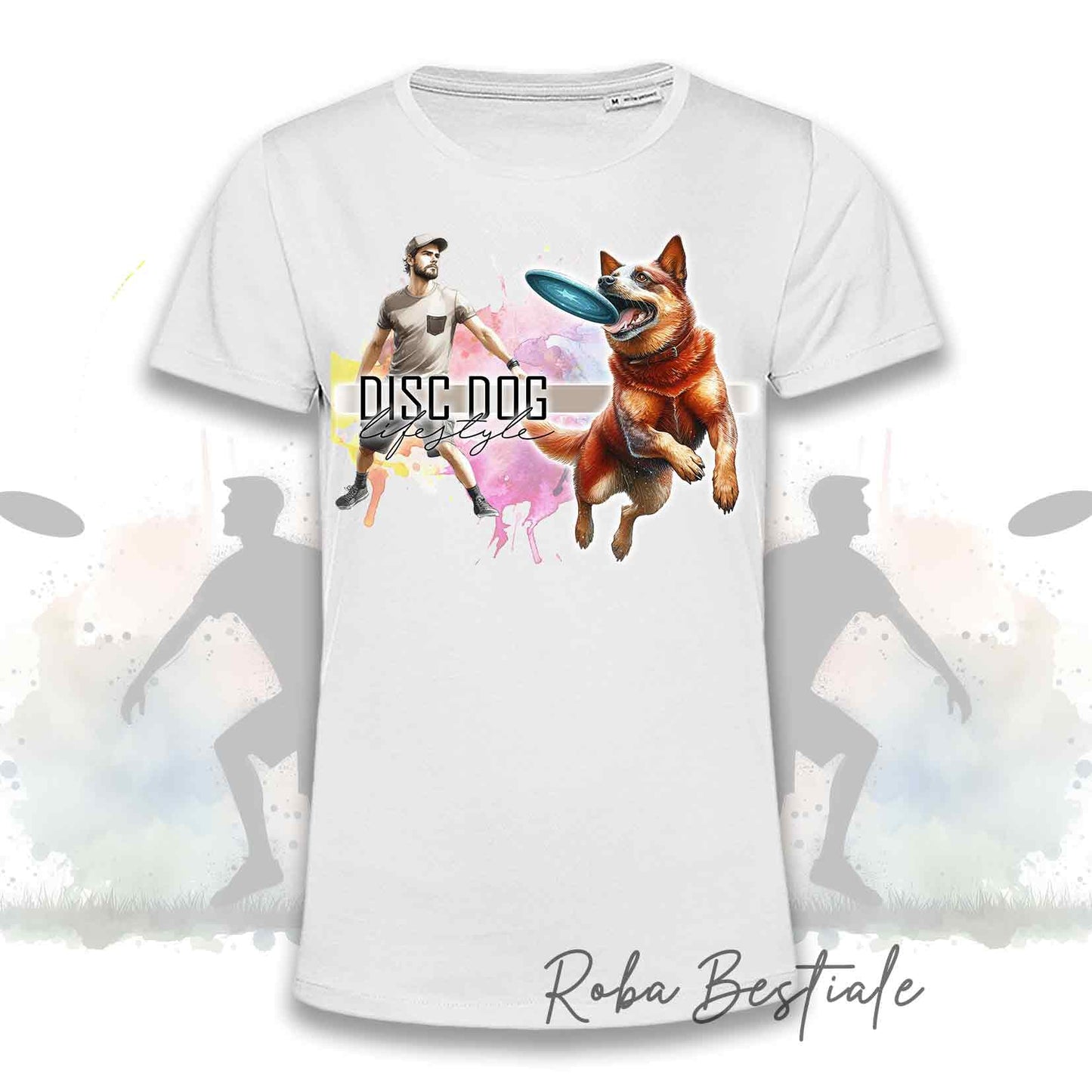T-Shirt DISC DOG Lifestyle - AUSTRALIAN CATTLE DOG Red - Design "GIRL" o "BOY"