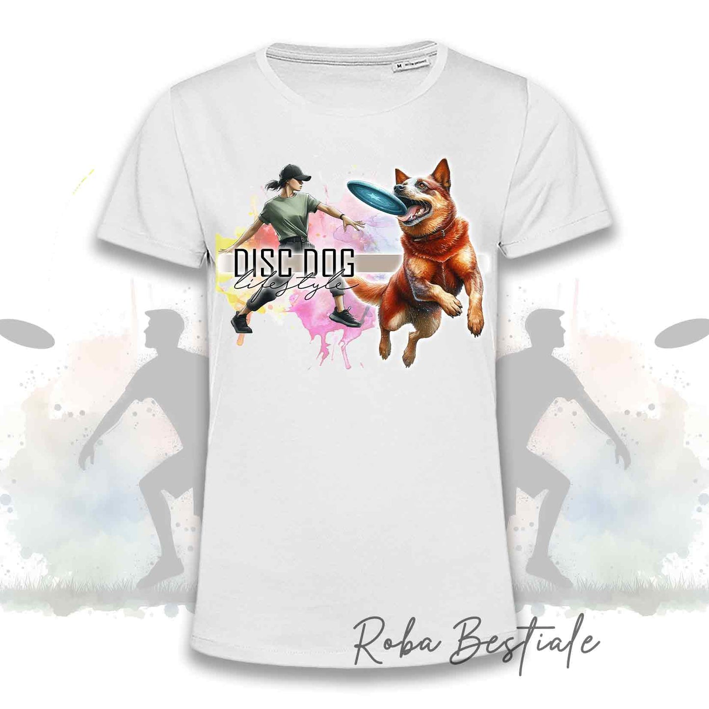 T-Shirt DISC DOG Lifestyle - AUSTRALIAN CATTLE DOG Red - Design "GIRL" o "BOY"