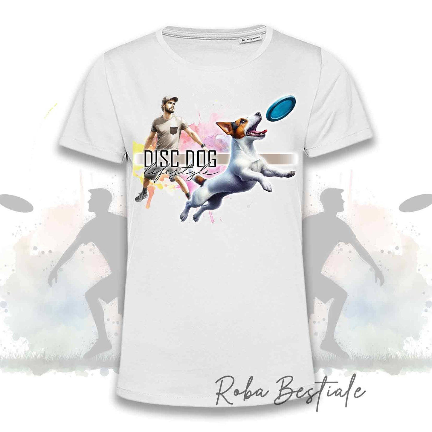 T-Shirt DISC DOG LifeStyle - JACK RUSSELL TERRIER - Design "GIRL" o "BOY"