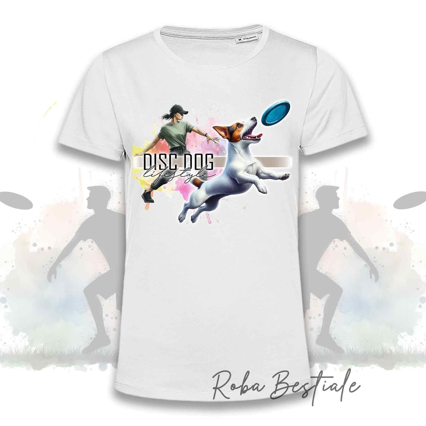 T-Shirt DISC DOG LifeStyle - JACK RUSSELL TERRIER - Design "GIRL" o "BOY"
