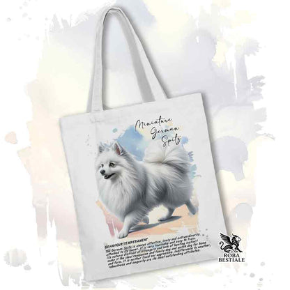 Tote bag Spitz Tedesco Piccolo bianco con grafica Behavior colore bianco