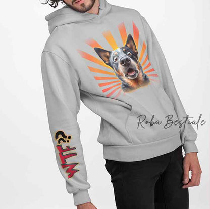 Felpa WTF?? - AUSTRALIAN CATTLE DOG Blue - Nera o Grigia - dalla XS alla 3XL