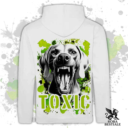 Sweat-shirt TOXIC - BRAQUE DE WEIMAR - À capuche et grandes poches, Unisexe, disponible en plusieurs coloris - du XS au 5XL