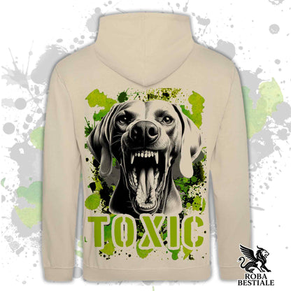 Sweat-shirt TOXIC - BRAQUE DE WEIMAR - À capuche et grandes poches, Unisexe, disponible en plusieurs coloris - du XS au 5XL