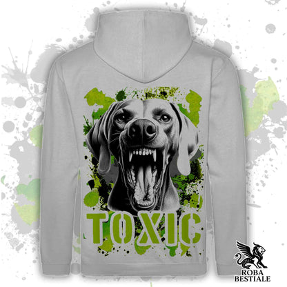 Sweat-shirt TOXIC - BRAQUE DE WEIMAR - À capuche et grandes poches, Unisexe, disponible en plusieurs coloris - du XS au 5XL