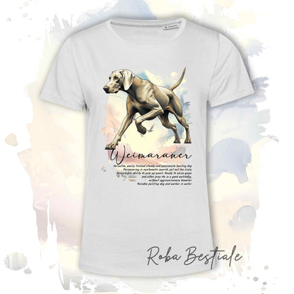 T-Shirt BEHAVIOR - WEIMARANER Grigio Capriolo - Standard FCI - 100% Cotone - dalla XS alla 5XL
