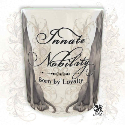 Tazza NOBILITY - WEIMARANER Grigio Capriolo - Manico ORO - 330 ml - in Ceramica