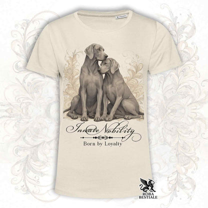 T-Shirt NOBILITY - WEIMARANER Grigio Capriolo - Bianca o Beige, da Uomo o da Donna - dalla XS alla 5XL