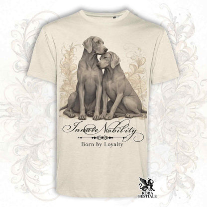 T-Shirt NOBILITY - WEIMARANER Grigio Capriolo - Bianca o Beige, da Uomo o da Donna - dalla XS alla 5XL