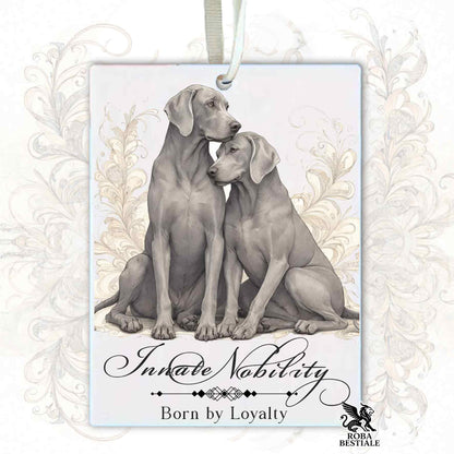 Profumatore NOBILITY - WEIMARANER Grigio Capriolo - In Feltro, con cordino - 7,5 x 10 cm