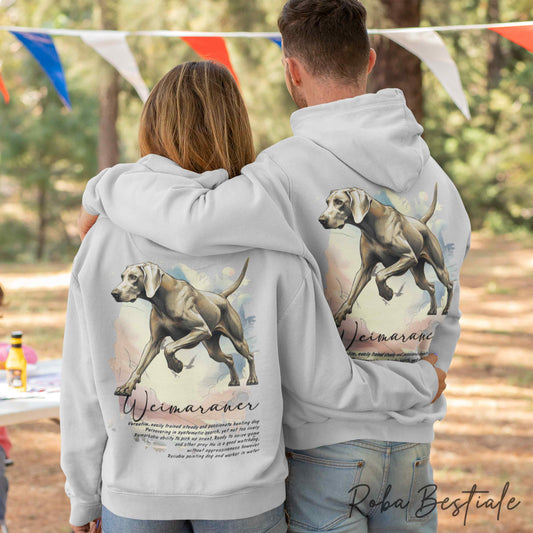 Felpa BEHAVIOR - WEIMARANER Grigio Capriolo - Standard FCI - Unisex - Grigia - dalla XS alla 3XL