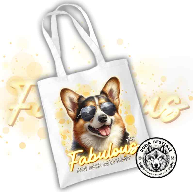 TOO FABULOUS Shopper - WELSH CORGI CARDIGAN