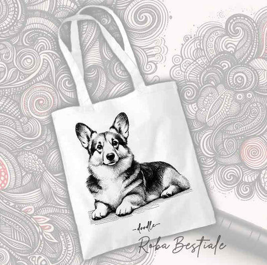 DOODLE Shopper - WELSH CORGI CARDIGAN