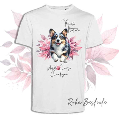 T-Shirt WELSH CORGI CARDIGAN Blue Merle - Collezione Pink Nature