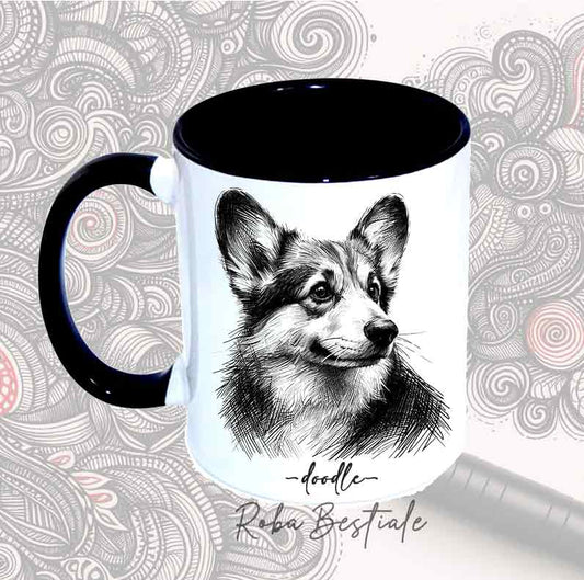 DOODLE mug - WELSH CORGI CARDIGAN
