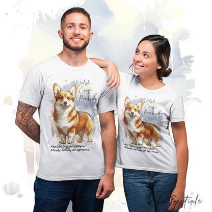 T-Shirt BEHAVIOR - WELSH CORGI PEMBROKE Fulvo - Standard FCI - 100% Cotone - dalla XS alla 5XL