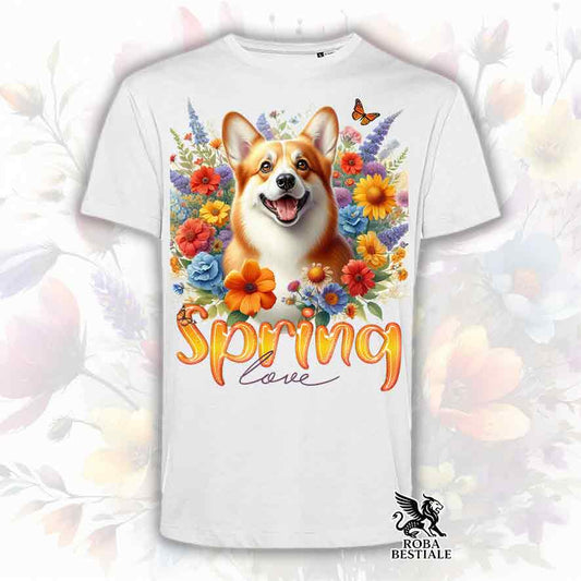 SPRING Love T-Shirt - WELSH CORGI PEMBROKE Red