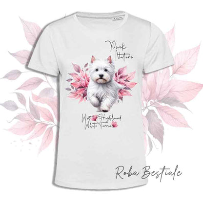 T-Shirt WEST HIGHLAND WHITE TERRIER - Collezione Pink Nature