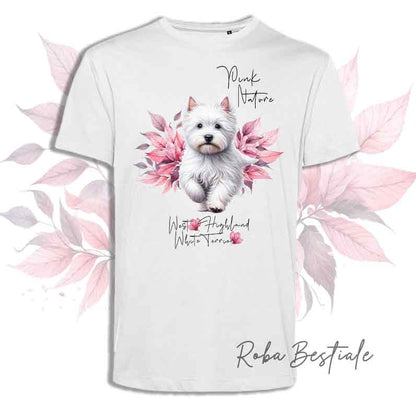 T-Shirt WEST HIGHLAND WHITE TERRIER - Collezione Pink Nature
