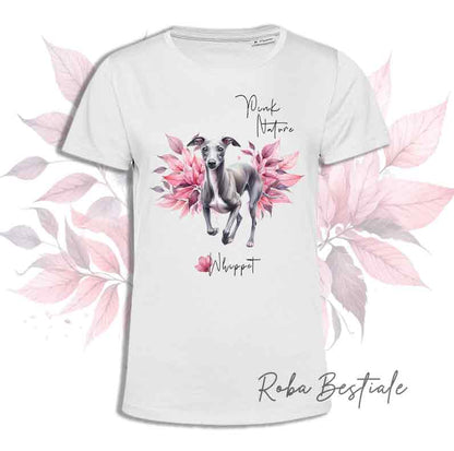 T-Shirt WHIPPET Grigio - Collezione Pink Nature